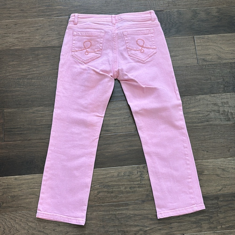 Lilly Pulitzer Pink Denim Cropped Pants Size 2 - Picture 5 of 6